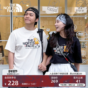 北面男女同款纯棉短袖T恤运动户外休闲透气新款TheNorthFace|8GZ8