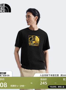 北面男女同款TDC印花系列短袖T恤户外透气TheNorthFace|8GYX