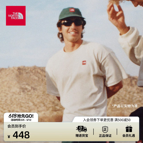 北面男纯棉透气短袖T恤