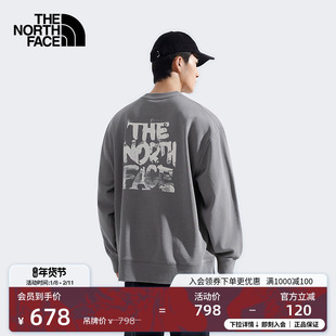 北面男女同款涂鸦印花宽松针织卫衣运动户外TheNorthFace|8F0M