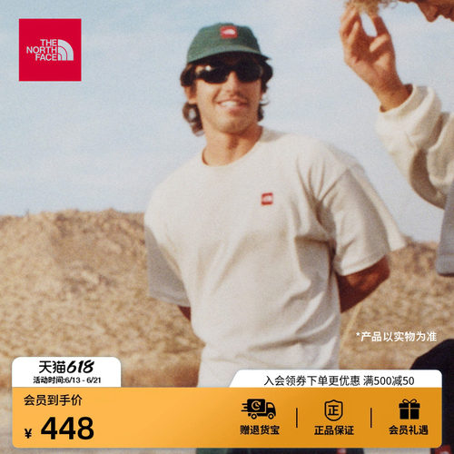 北面男纯棉透气短袖T恤