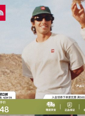 北面Red Box短袖T恤男重磅纯棉运动户外透气TheNorthFace|8EG5