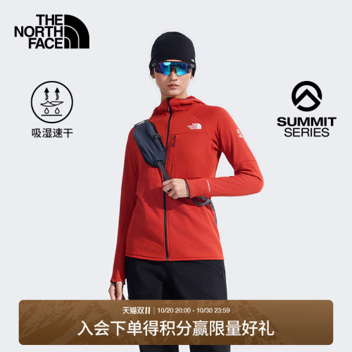 北面巅峰系列女保暖抓绒衣