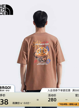 北面男女同款纯棉印花短袖T恤户外透气夏新款TheNorthFace|8D85