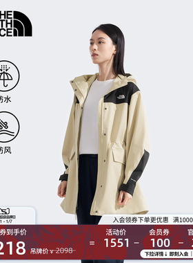 北面女Mountain廓形中长款冲锋衣户外防水新款TheNorthFace