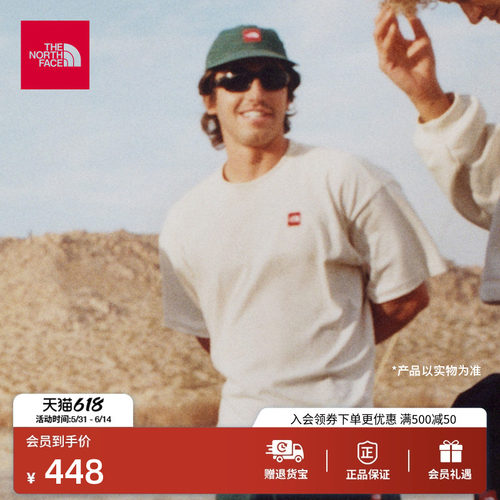 北面男纯棉透气短袖T恤
