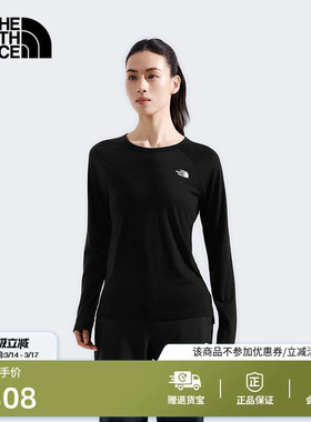北面女Misty美利奴羊毛长袖T恤运动户外新款TheNorthFace|8DRK