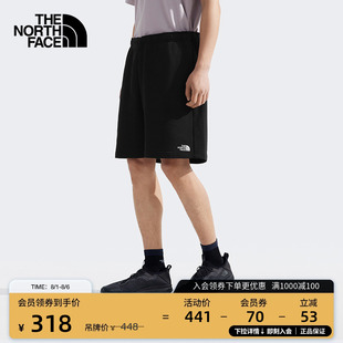 88GD TheNorthFace 北面男纯棉宽松针织短裤 户外休闲透气夏季