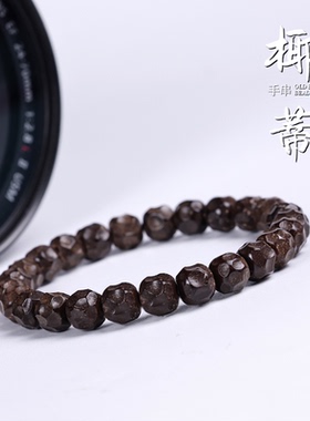 印尼原生态椰蒂雕刻奶酪陨石深坑手工无相磐石老料原色手串文玩