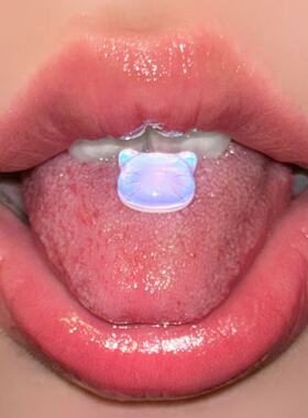 可爱小猫舌钉平底内牙舌头饰品小众穿刺饰品