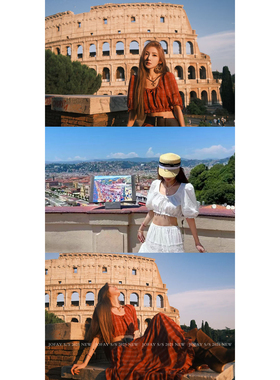 小侨Jofay｜罗马假日｜夏日绝美独家设计泡泡袖U领小衫女2025新款