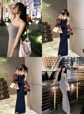 CHASINGLIGHT【爱到不行的卡戴珊】夏季吊带裙Q1781