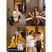 古早lady 新款 复古印花字母短袖 小侨JOFAY 2025夏季 短款 百搭