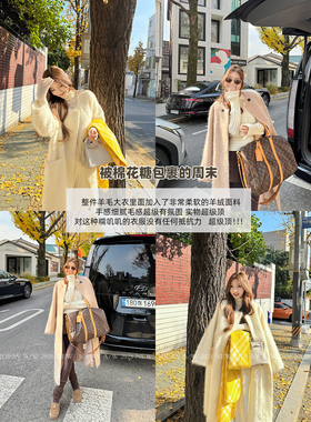 小侨jofay  韩剧女主角 文艺圆领大衣 W2922