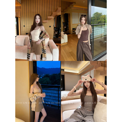 小侨Jofay 2025早秋新款巨好看穿搭磨毛奶呼呼吊带背心女内搭