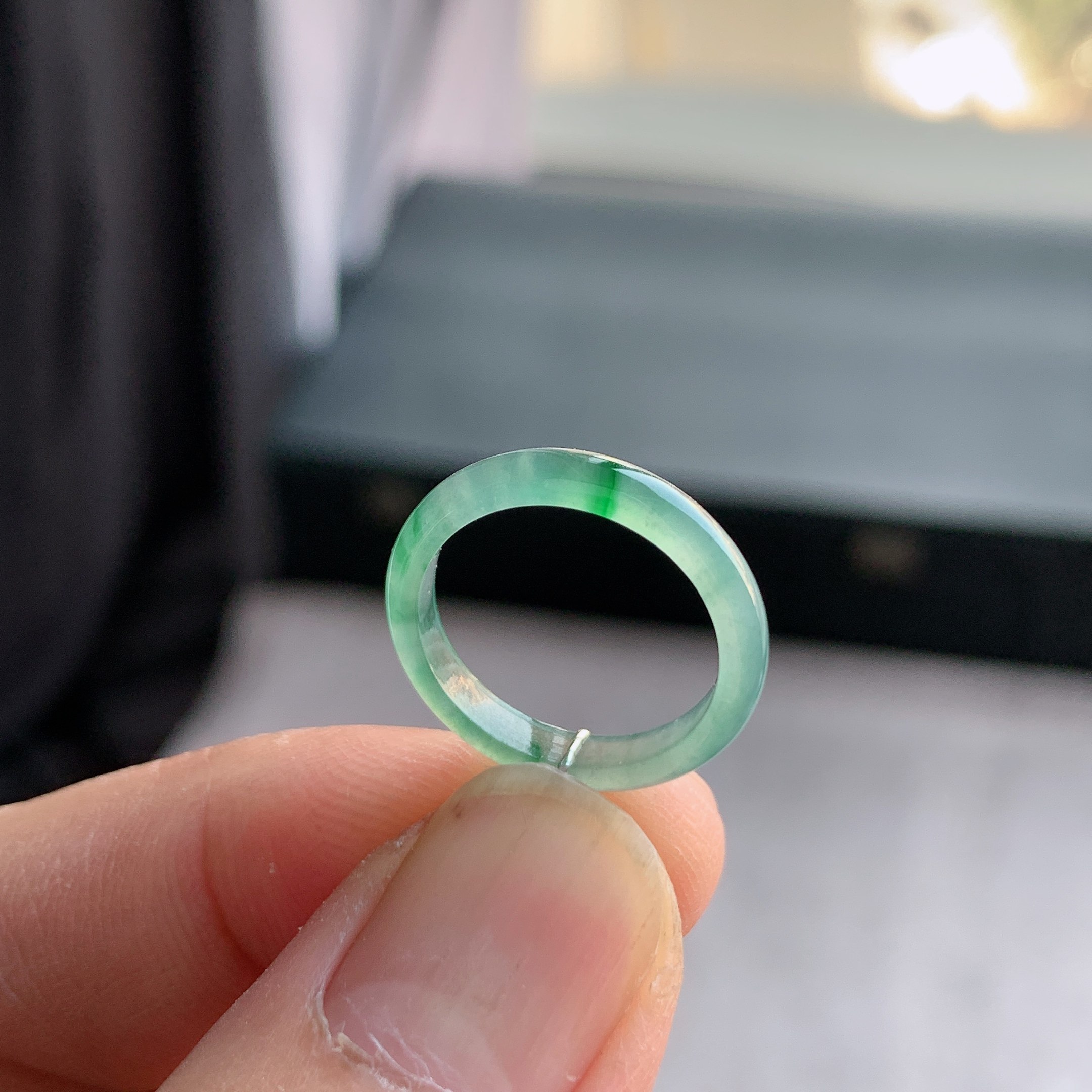 天然A货翡翠 冰种9号飘绿花戒指指环戒圈40101015,珠宝/钻石/翡翠,戒指/指环,淘宝优惠券,粉丝福利购,淘宝优惠卷