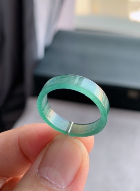 天然A货翡翠 冰种22号牛仔蓝方戒戒指指环戒圈122100791