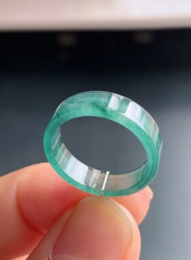 天然A货冰种翡翠16号方戒