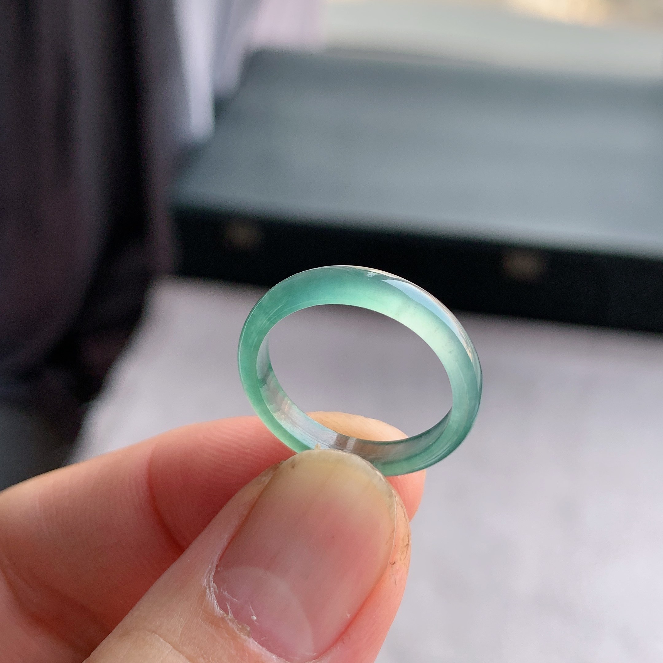 天然A货翡翠 冰种16号晴水绿男女戒指指环素圈戒圈尾戒XFE4,珠宝/钻石/翡翠,戒指/指环,淘宝优惠券,粉丝福利购,淘宝优惠卷