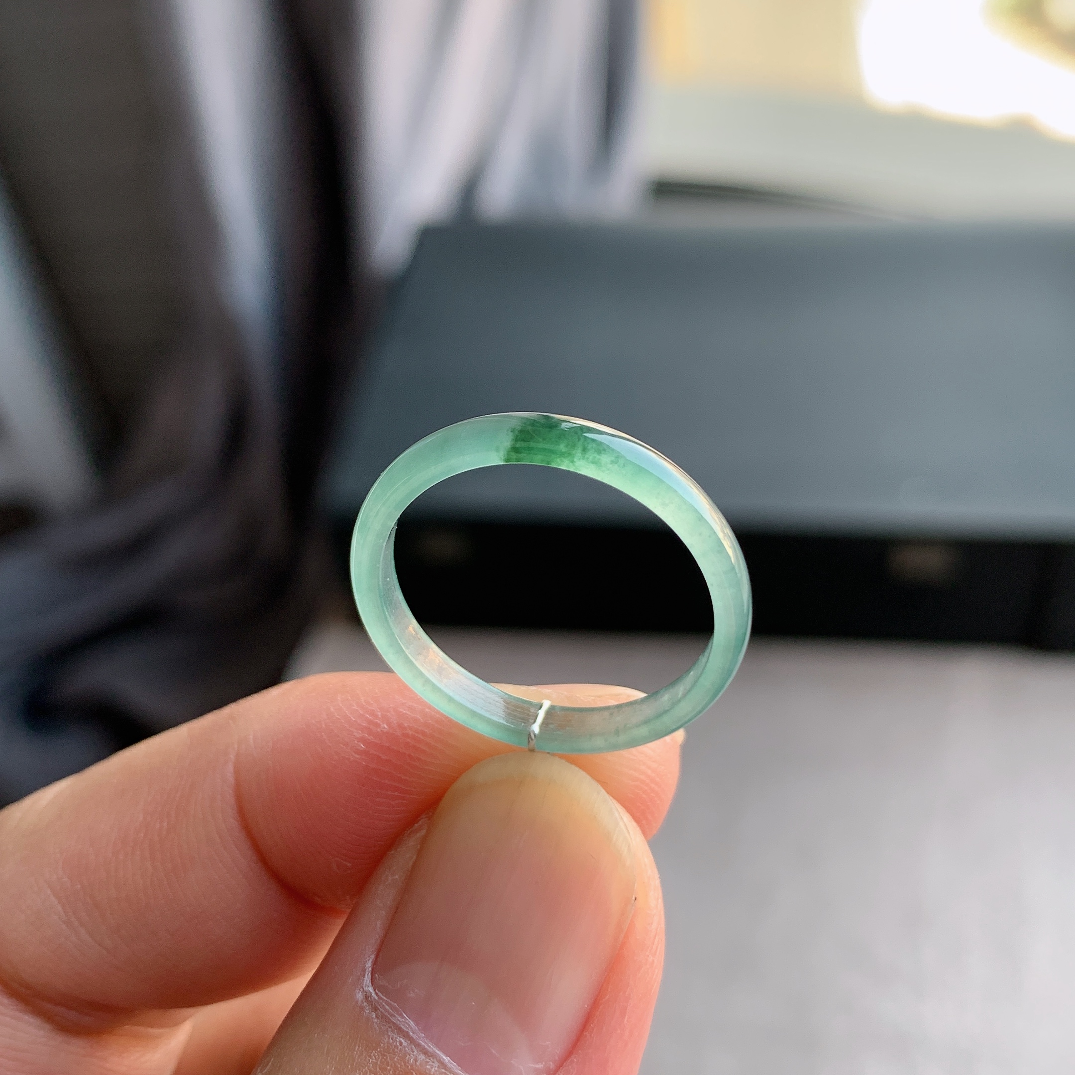 天然A货翡翠冰种19号戒指指环