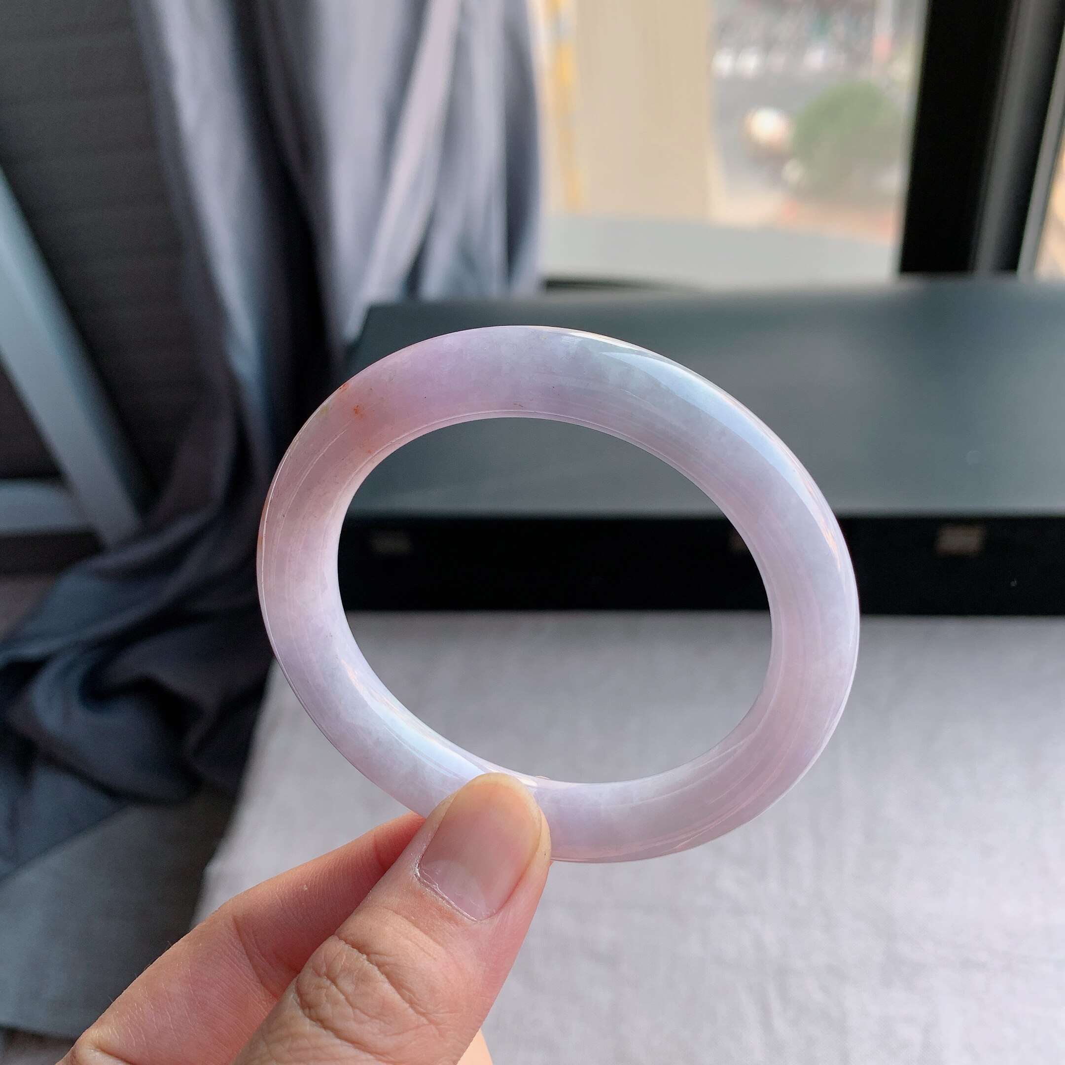 缅甸天然A货翡翠紫罗兰手镯