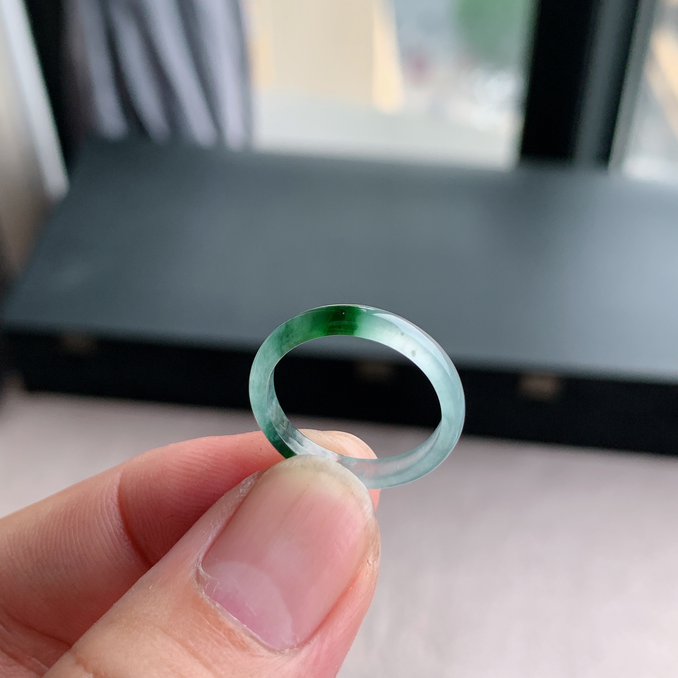天然A货翡翠冰种14号戒指指环