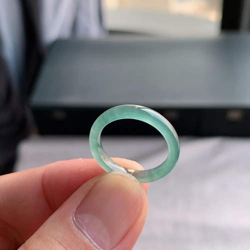 天然A货翡翠冰种13号戒指指环