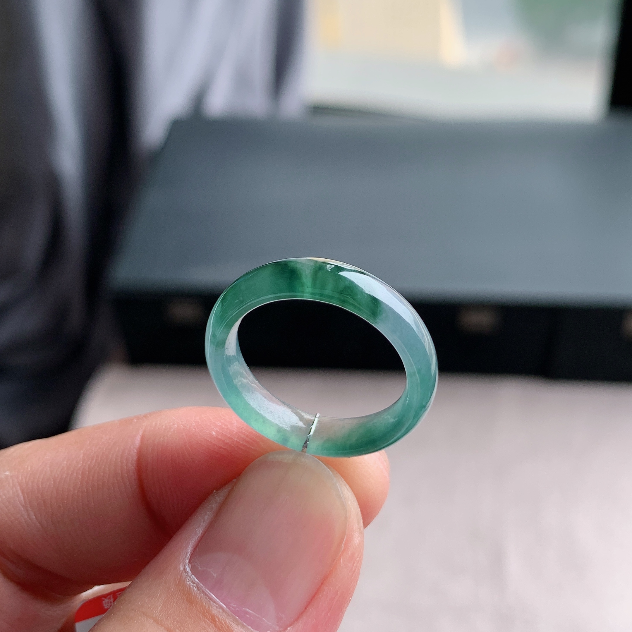 天然A货翡翠16号冰飘花戒指