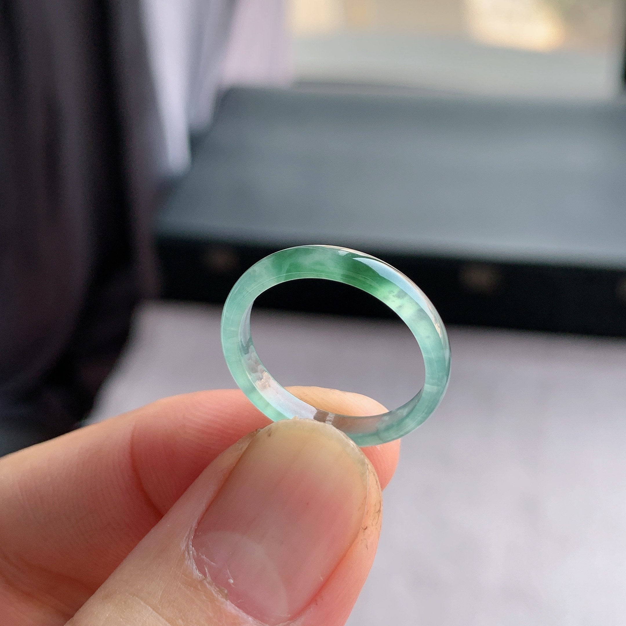 天然A货翡翠 冰种16号冰飘花男女戒指指环素圈戒圈尾戒XFE5,珠宝/钻石/翡翠,戒指/指环,淘宝优惠券,粉丝福利购,淘宝优惠卷