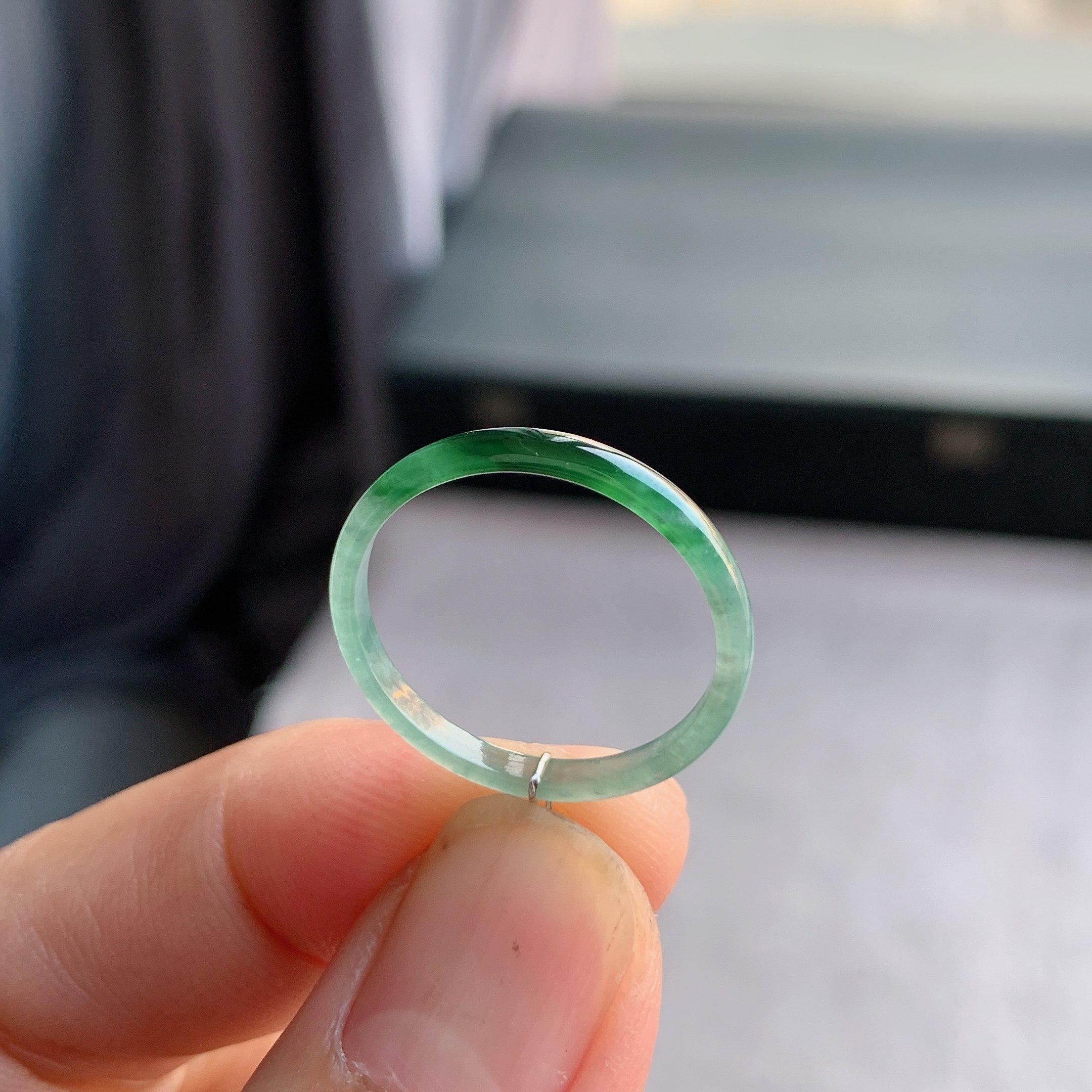 天然A货翡翠 冰种21号半山水戒指指环戒圈41701526,珠宝/钻石/翡翠,戒指/指环,淘宝优惠券,粉丝福利购,淘宝优惠卷