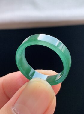天然A货冰种翡翠18号方戒