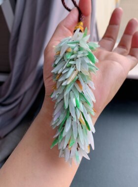 缅甸天然A货翡翠辣椒车挂包挂