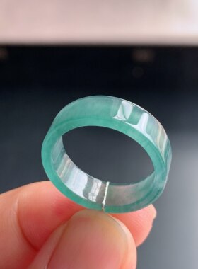 天然A货冰种翡翠18号方戒