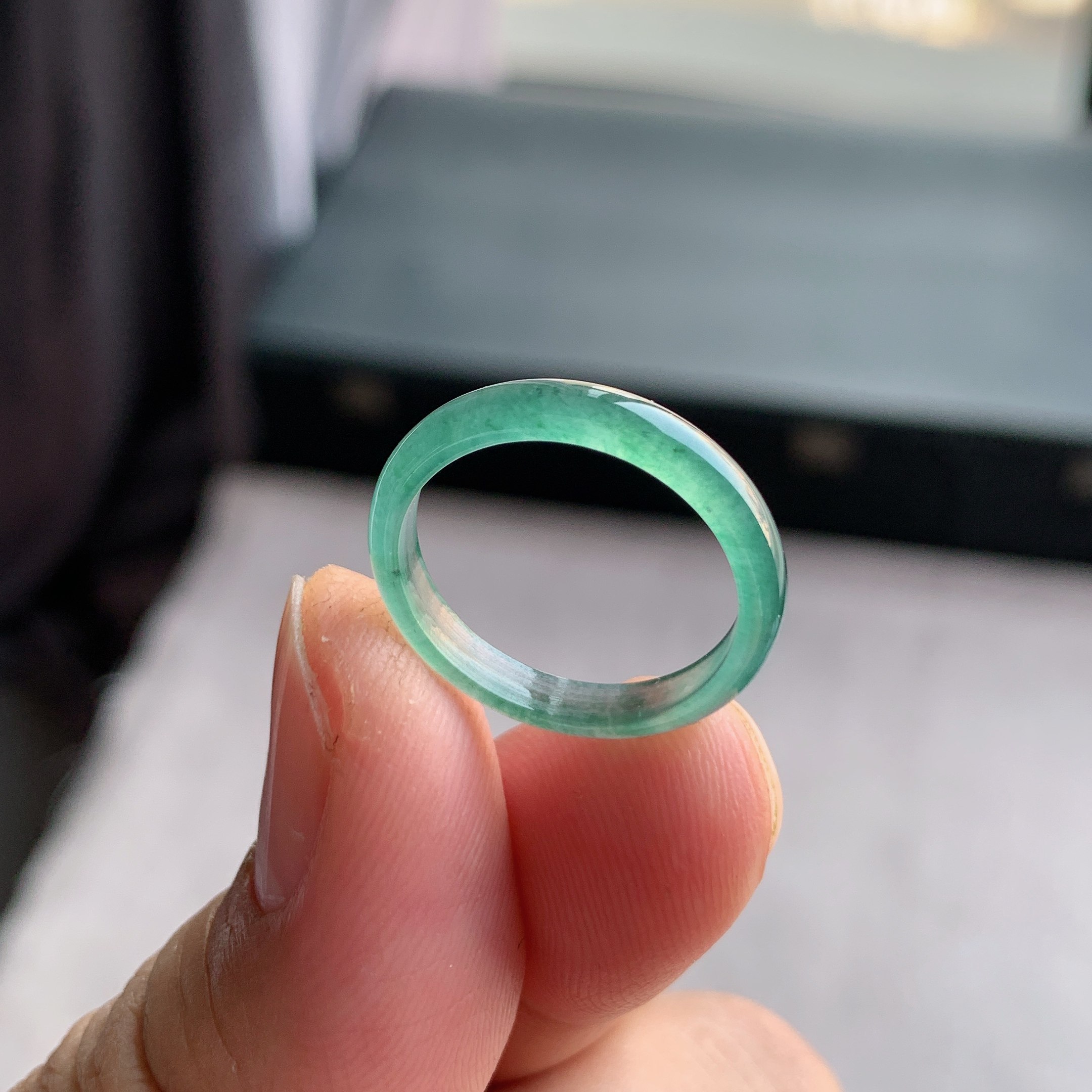 天然A货翡翠 冰种16号牛仔蓝男女戒指指环素圈戒圈尾戒XFB4,珠宝/钻石/翡翠,戒指/指环,淘宝优惠券,粉丝福利购,淘宝优惠卷