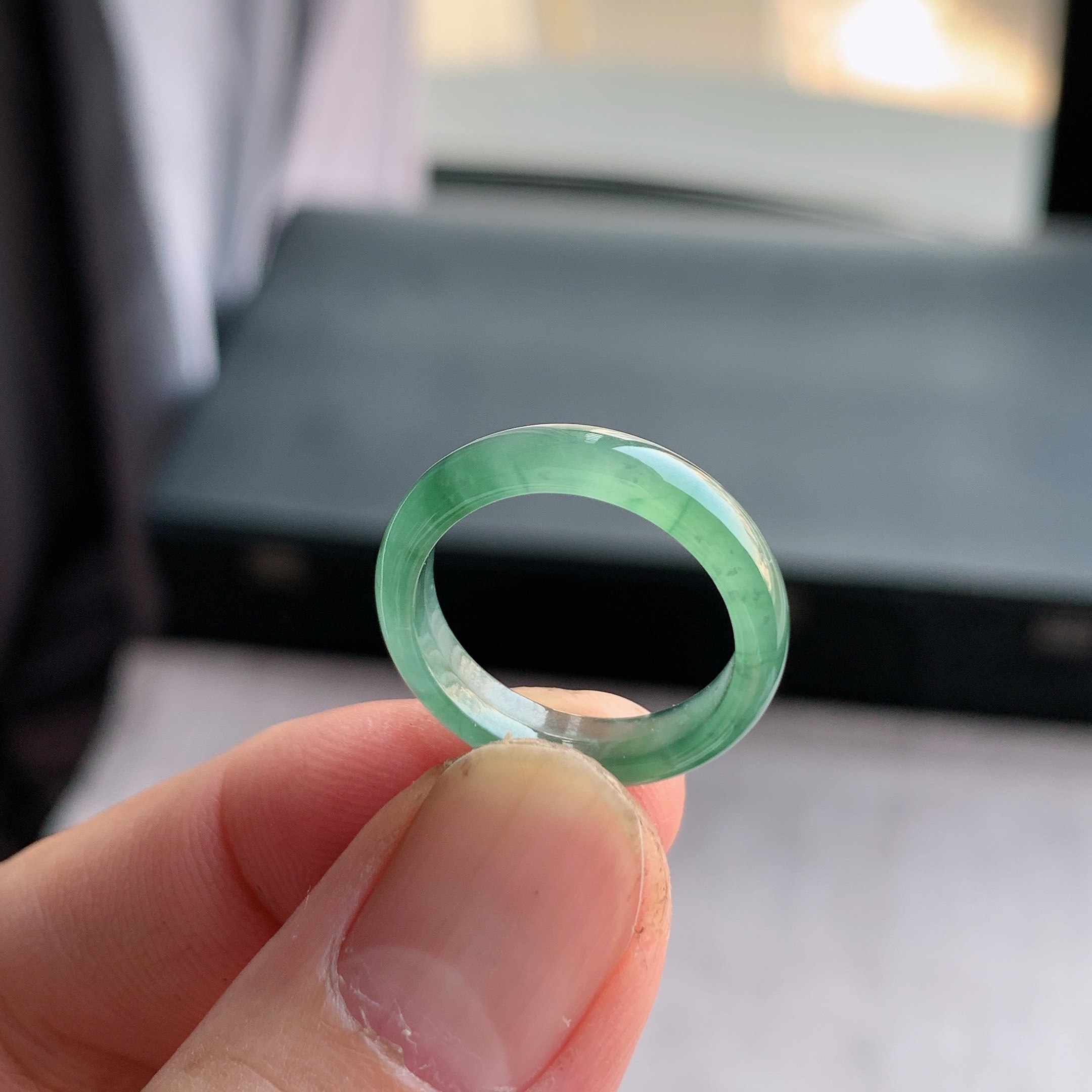 天然A货翡翠 冰种14号晴水绿男女戒指指环素圈戒圈尾戒XFD7,珠宝/钻石/翡翠,戒指/指环,淘宝优惠券,粉丝福利购,淘宝优惠卷