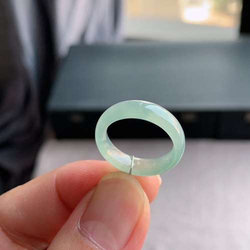 天然A货翡翠冰种11号葡萄肉戒指