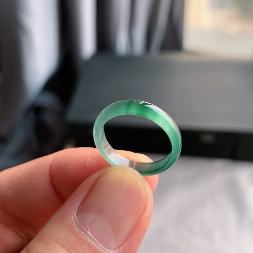天然A货翡翠冰种12号戒指指环