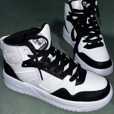 乔丹板鞋男款2025新款冬季青少年黑白高帮加绒运动鞋增高男鞋保暖