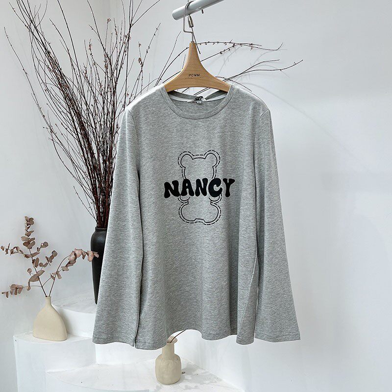 완벽한 출산 스웨트 셔츠 중간 길이의 봄 스타일 대학 스타일 연령 감소 캐주얼 탑 연령 감소 바닥 셔츠 봄 의류를 철자