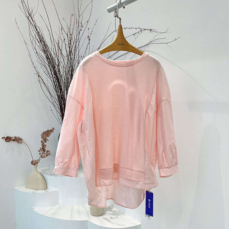 임신 컬러 출산 운동복 봄 새로운 흰색 다목적 니트 탑 바닥 셔츠 유행 셔츠