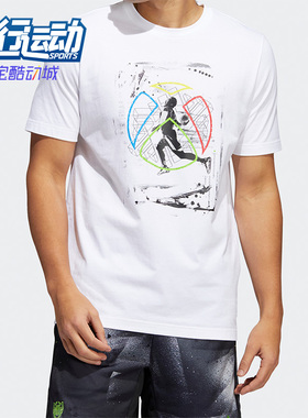 Adidas/阿迪达斯正品春季新款透气男子圆领运动短袖T恤HE4905