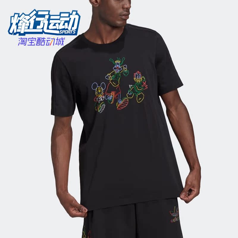 阿迪达斯正品三叶草男圆领短袖