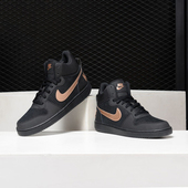 耐克正品 COURT BOROUGH男女高帮黑金休闲板鞋 Nike 844907 844906