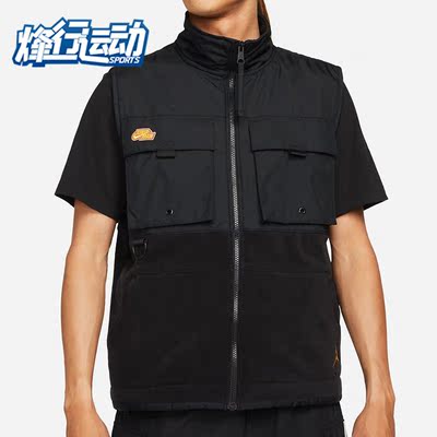 耐克休闲男子运动保暖立领棉马甲