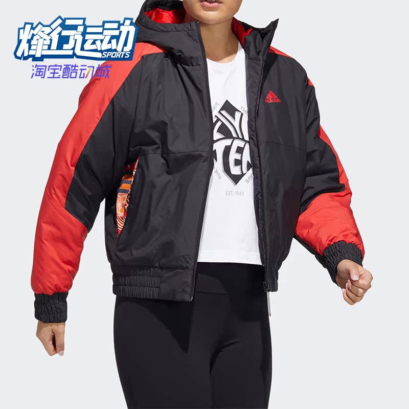 阿迪达斯正品女子新年款保暖棉服