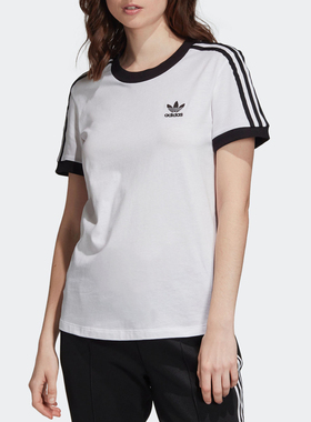 Adidas/阿迪达斯正品三叶草 新款女子运动休闲短袖T恤ED7483