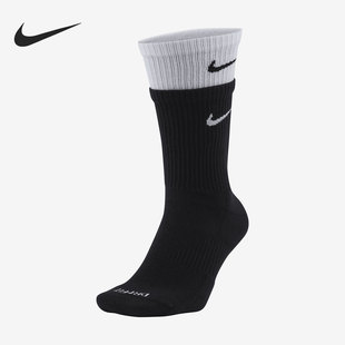 011 男女袜子休闲训练透气拼接黑白运动袜DD2795 耐克正品 Nike