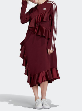 Adidas/阿迪达斯正品2020春新款三叶草 DRESS 女子运动裙子FT9899