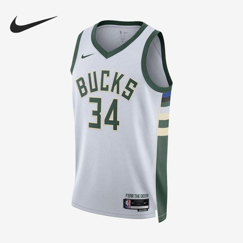 Nike/耐克正品/23密尔沃基雄鹿队男子透气球衣DN2084-100