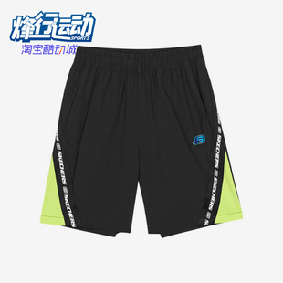 舒适裤 Skechers 儿童时尚 子休闲运动梭织短裤 斯凯奇正品 P223B061